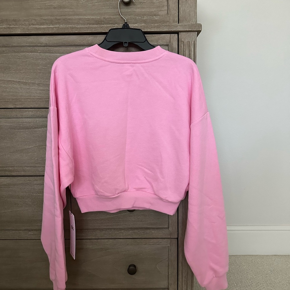 NWT Alo Sweet Pink Cropped Accolade Sweatshirt M - Picture 5 of 5